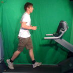 Jimmy Lloyd-Smith who plays Ado Fulgin, on a treadmill at the F.I.T Health and Fitness Centre in Goolwa. Not intentionally getting exercise, this has been filmed against a green screen so the background can be removed, and the final shot will be used for one of the video effects during the performance.