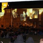 Projection of final scenes at Albany Town Hall