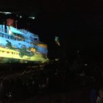 HMAS Whyalla with projection
