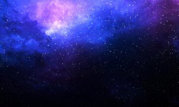 starry sky with purple clouds