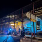A local band accompanies the themed festivities in Coolah's main street, encouraging dancing and fun.
