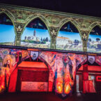 This year’s show featured a unique backlit textile awning — a beautiful fusion of handcrafted pattern and digital artistry woven into the architecture.